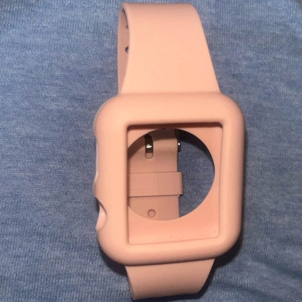 🎉 HOST PICK 🎉 *NEW/ UNUSED* Pink Silicone Apple Watch 42mm Protective Case Band